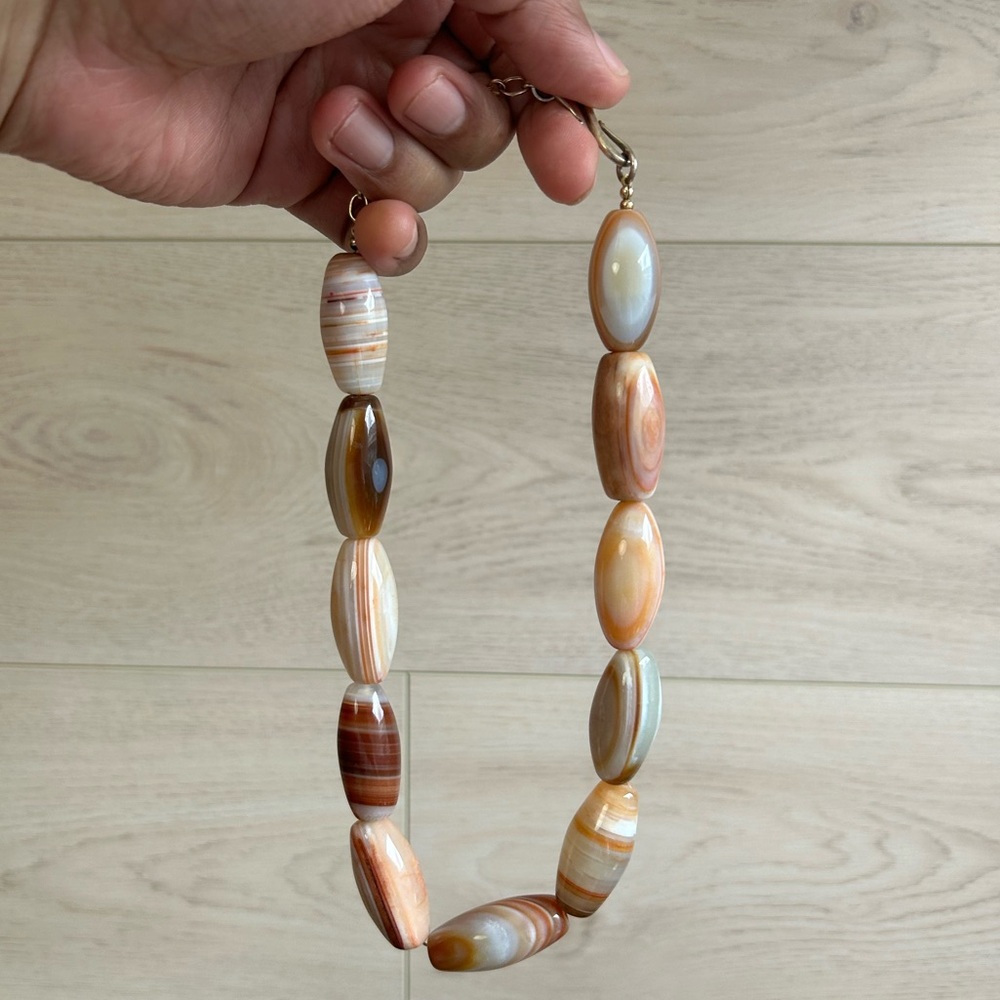 Banded Green Onyx Necklace